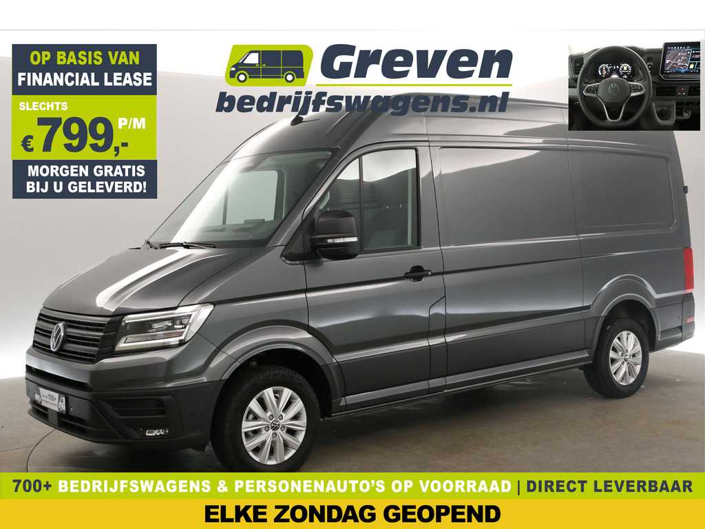 Volkswagen Crafter 2.0 TDI DSG HIGHLINE EXCLUSIVE L3H3 | FACELIFT MODEL | BPM VRIJ | NIEUW 3000KG TREKHAAK VIRTUAL ADAPTIVE CRUISE LED 140PK CARPLAY 17"LMV
