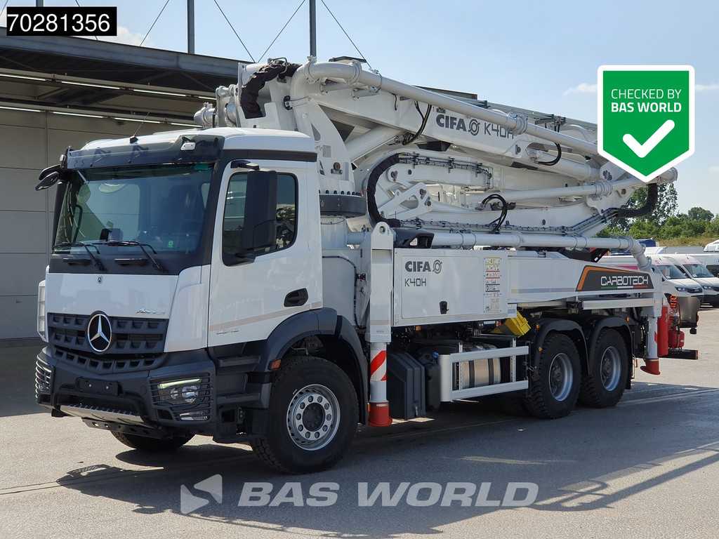 Mercedes Arocs 3343 6X4 CIFA K40H Carbotech Pump 5 arm Big-Axle Navi Euro 6