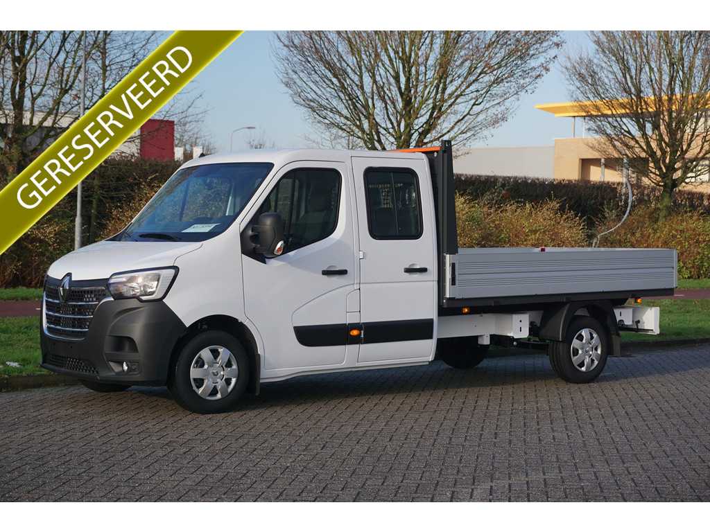 Renault Master T35 2.3 dCi 165PK L3 Dubbel Cabine Open Laadbak Airco, Cruise, 7 Zits!! NR. 482