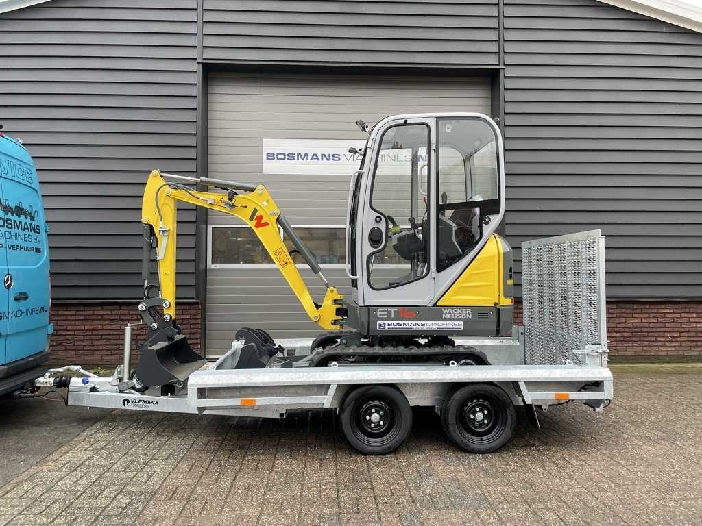 Neuson ET16 minigraver NIEUW + Vlemmix 2 asser €470 LEASE