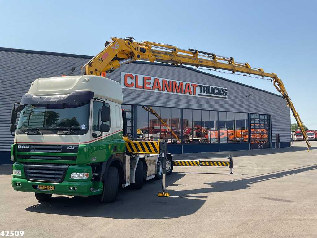 DAF FTX 85 CF 410 8x2 Hiab 100 Tonmeter laadkraan + Fly-Jib met Ballastbak