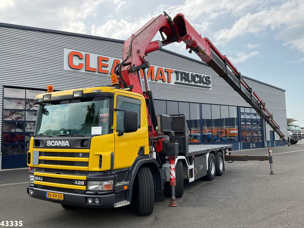 Scania P 420 Fassi 100 Tonmeter laadkraan