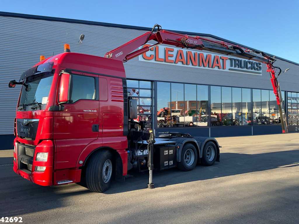 MAN TGX 28.440 Euro 6 Fassi 23 Tonmeter laadkraan + Fly-Jib