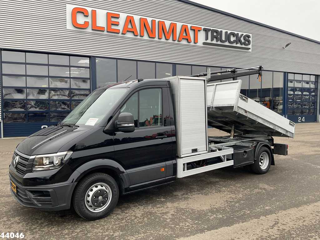 Volkswagen Crafter Euro 6 Hiab 13 Tonmeter laadkraan Kipper Just 24.457 Km