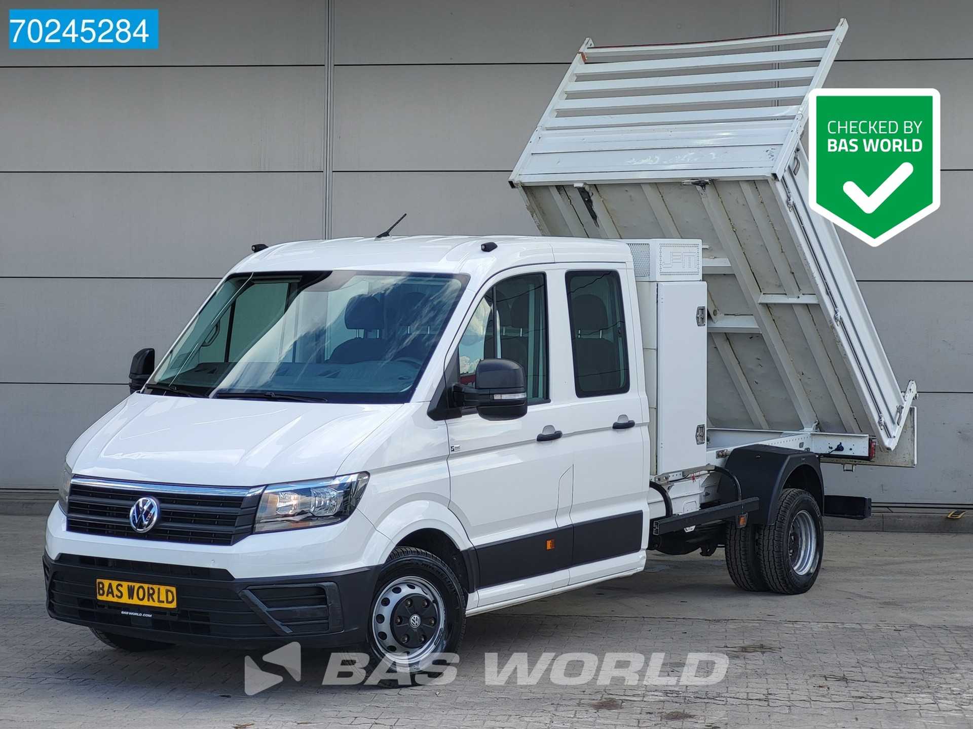 Volkswagen Crafter 177pk Kipper Dubbel Cabine XL laadbak 3500kg trekhaak Airco Cruise Tipper Benne Kieper Airco Dubbel cabine Trekhaak Cruise contr