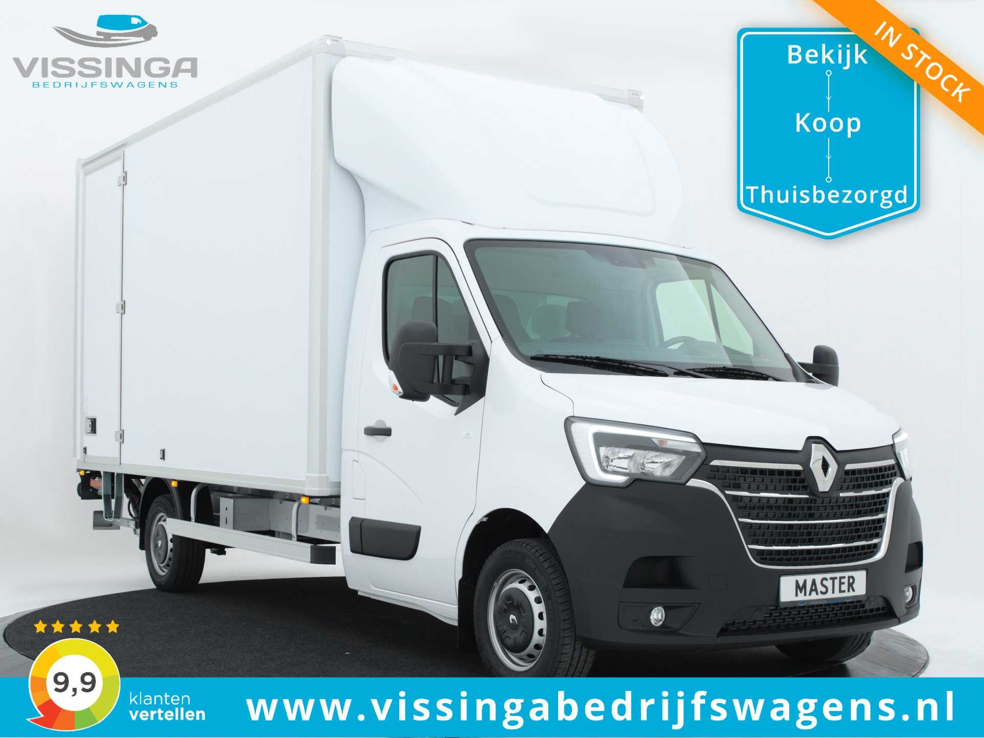 Renault Master Bakwagen met laadklep 1000 kg (20.5m3) €520,- p/m