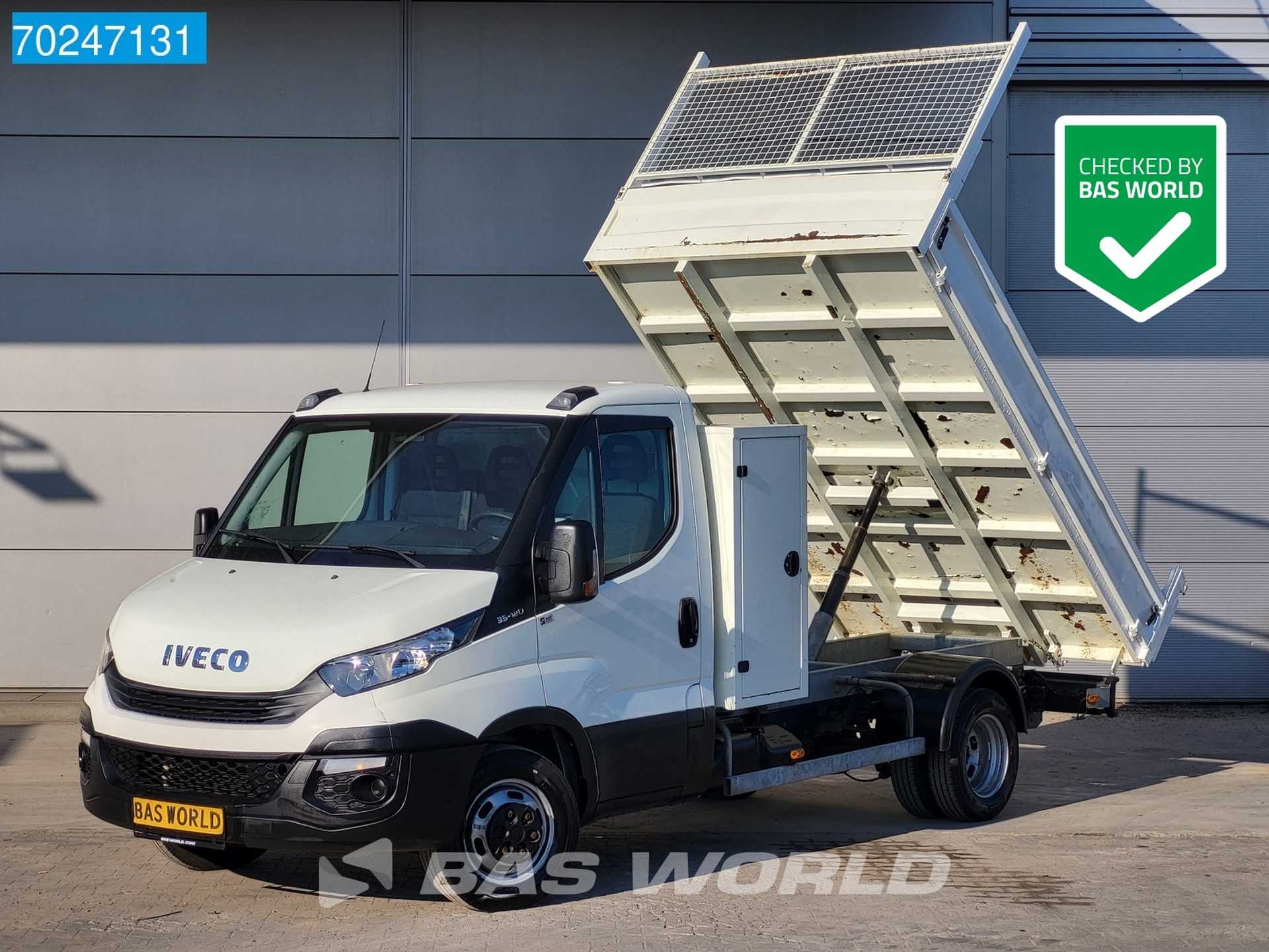 Iveco Daily 35C12 Euro6 Kipper met Kist 3500kg trekhaak Airco Cruise Tipper Benne Kieper Airco Cruise control