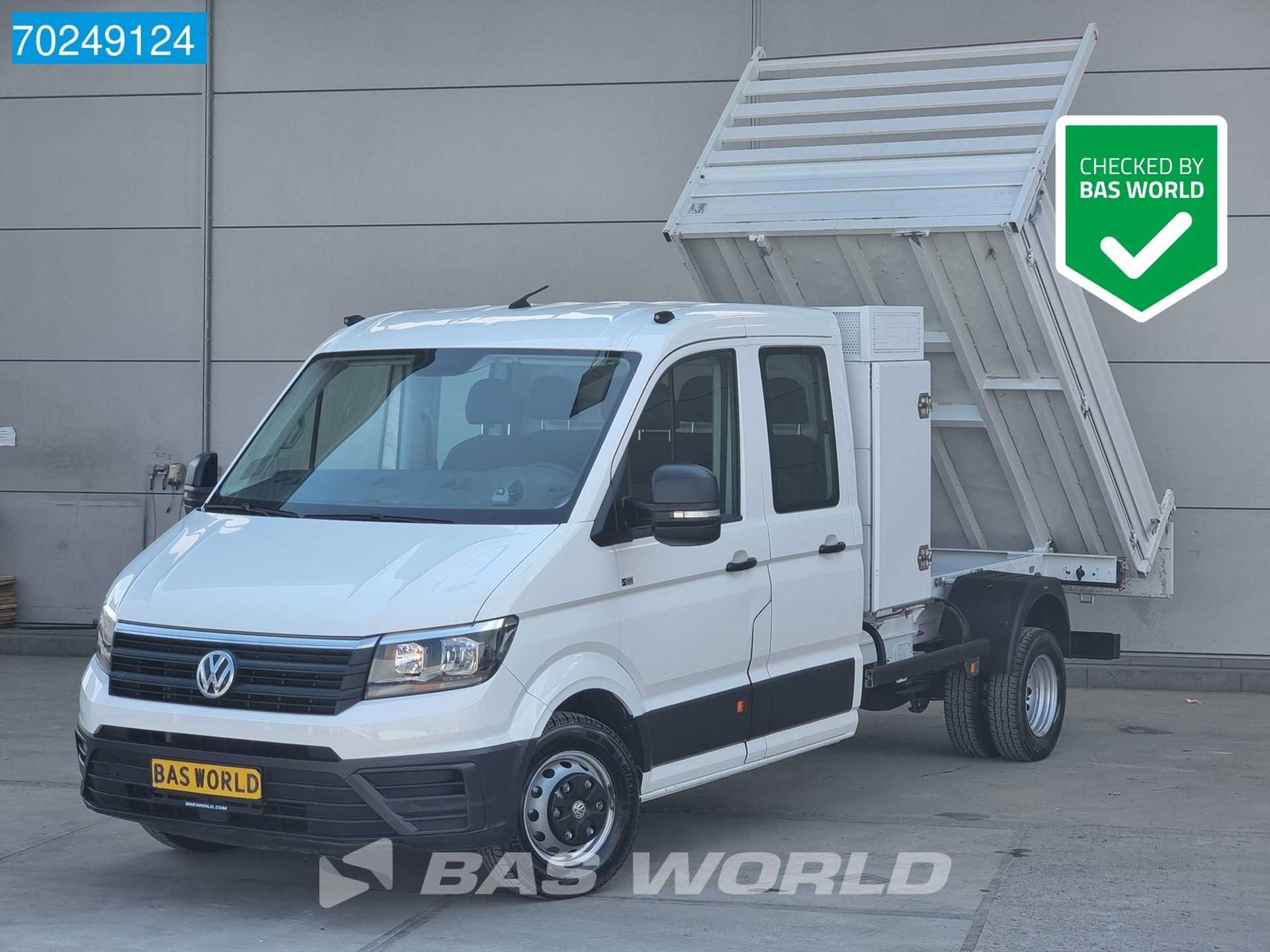 Volkswagen Crafter 177pk Kipper Dubbel Cabine XL laadbak 3500kg trekhaak Airco Cruise Tipper Benne Kieper Airco Dubbel cabine Cruise control