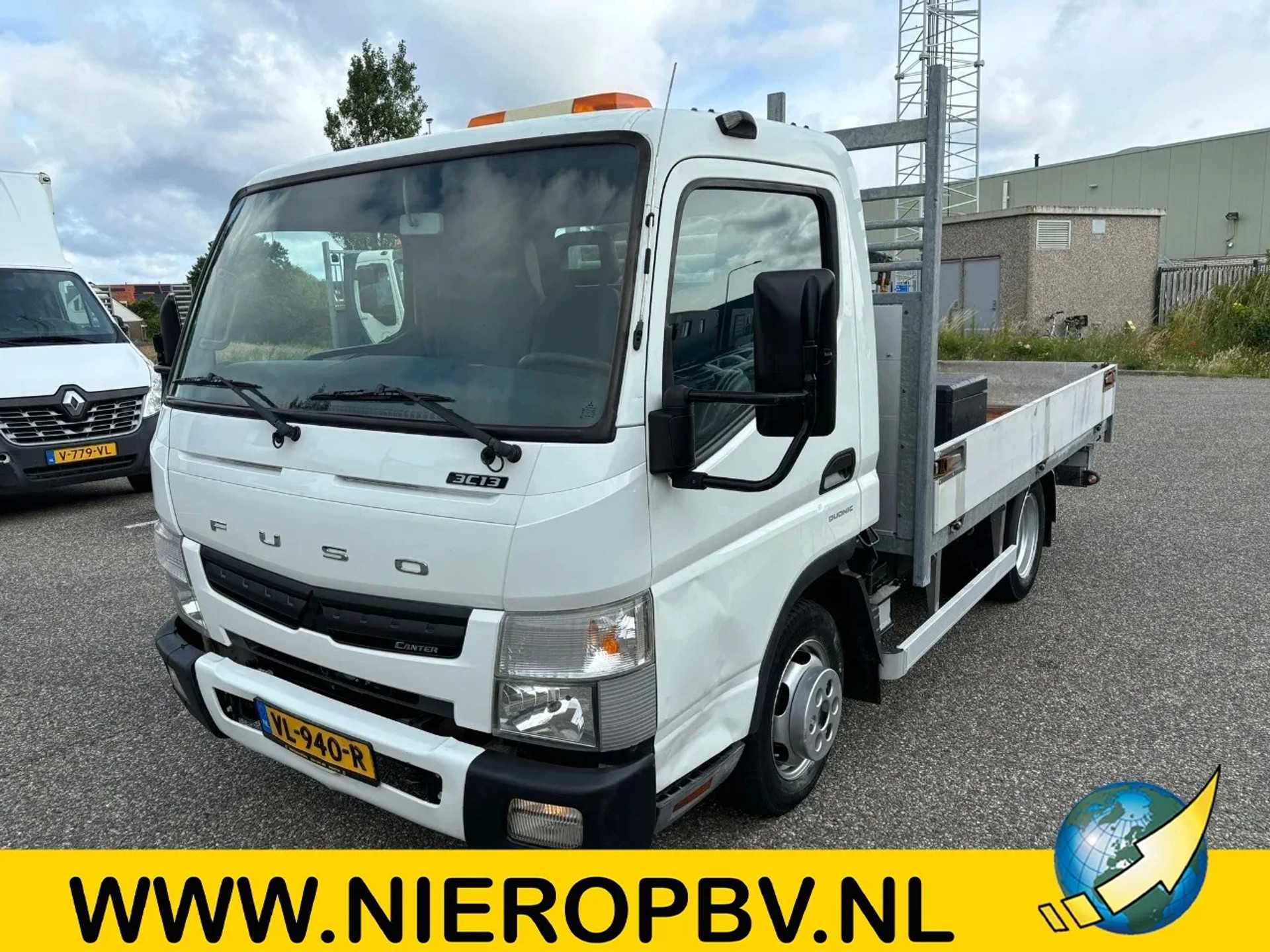 FUSO Canter Openlaadbak automaat HIAB 008T kraan 120.000km