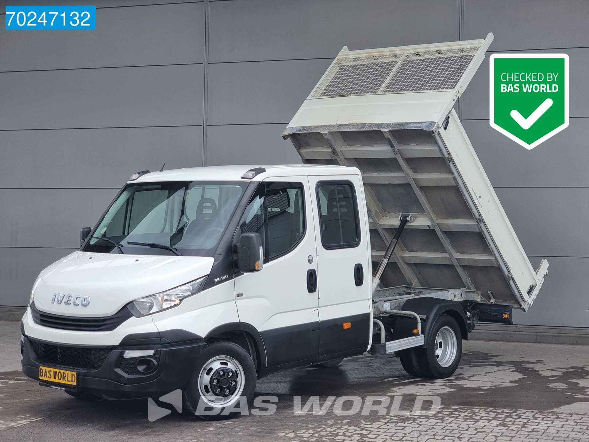 Iveco Daily 35C12 Kipper Dubbel Cabine Airco Cruise 3500kg trekhaak Tipper Benne Kieper Airco Dubbel cabine Trekhaak Cruise control