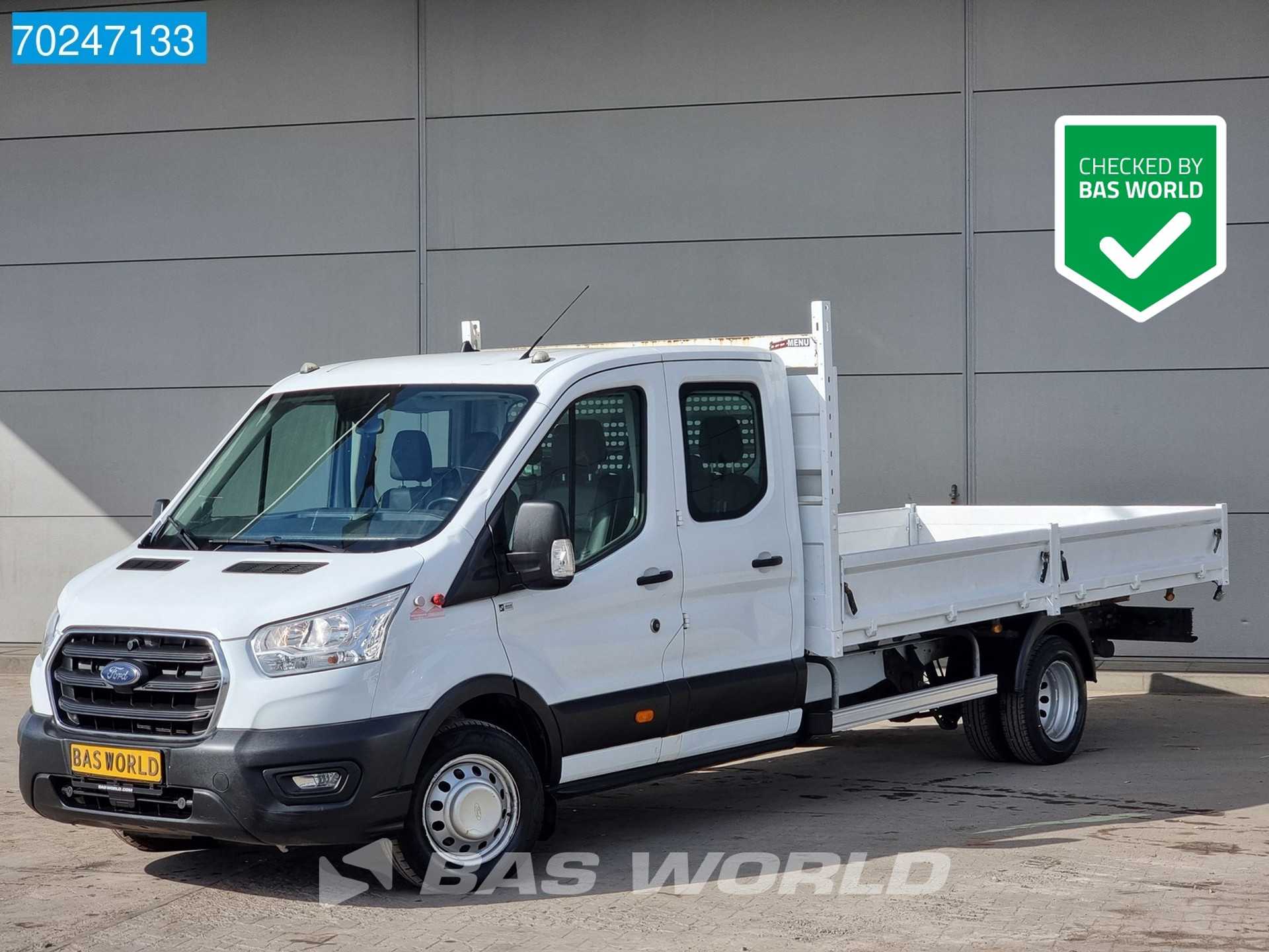 Ford Transit 130pk Euro6 XXL Open laadbak 410cm lang Dubbel Cabine Pritsche Pickup Airco Dubbel cabine Cruise control