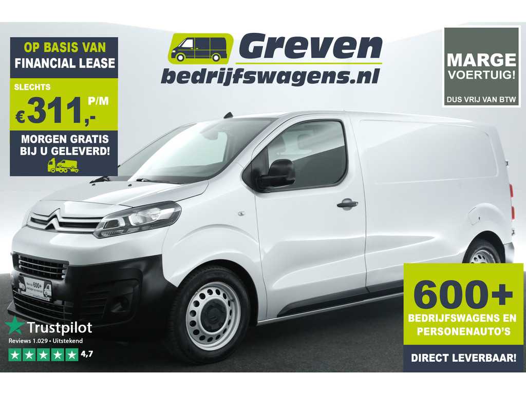 Citroën Jumpy 1.6 BlueHDI L2H1 Marge Airco Cruisecontrol Navigatie Elektrpakket