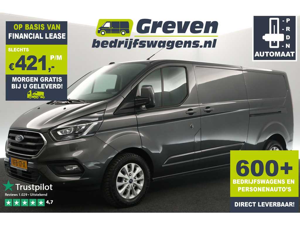 Ford Transit Custom 320 2.0 TDCI L2H1 170PK Automaat Airco 2xSchuifdeur  Cruise Carplay Camera Navi PDC 3 Pers 16"LMV Trekhaak