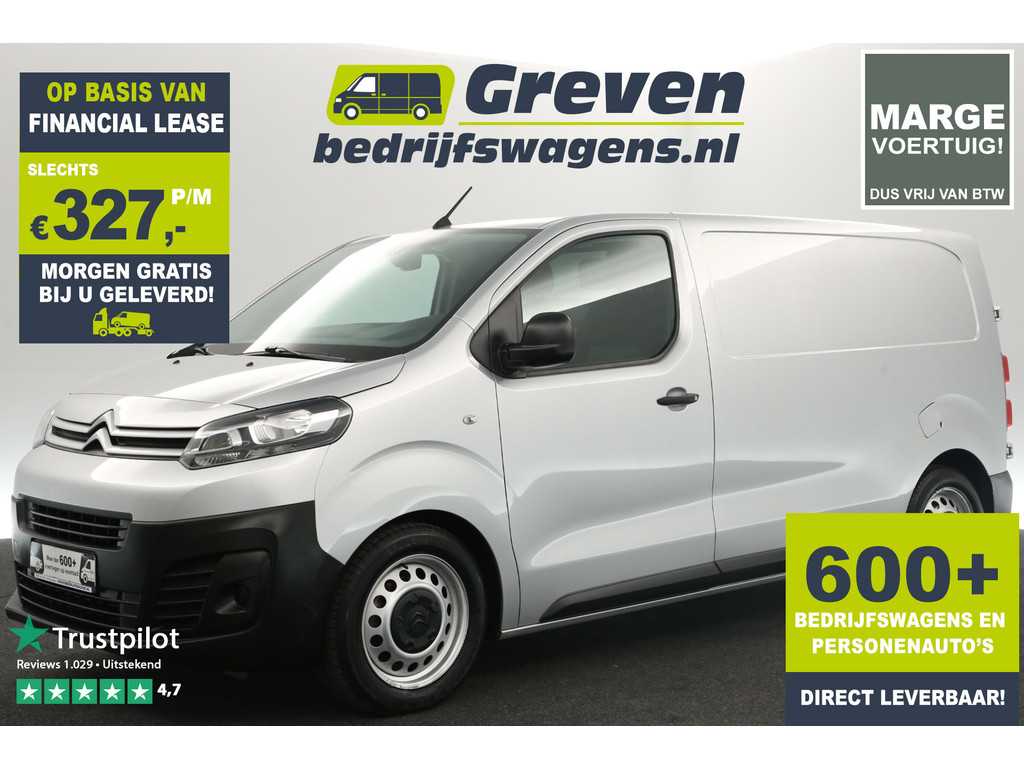 Citroën Jumpy 1.6 BlueHDI L2H1 Marge Airco Carplay Cruise Navigatie PDC Elektrpakket