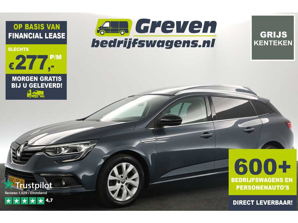 Renault Mégane Energy TCe Limited VAN Grijs kenteken Clima Cruise Carplay Navi PDC LED 16''LMV