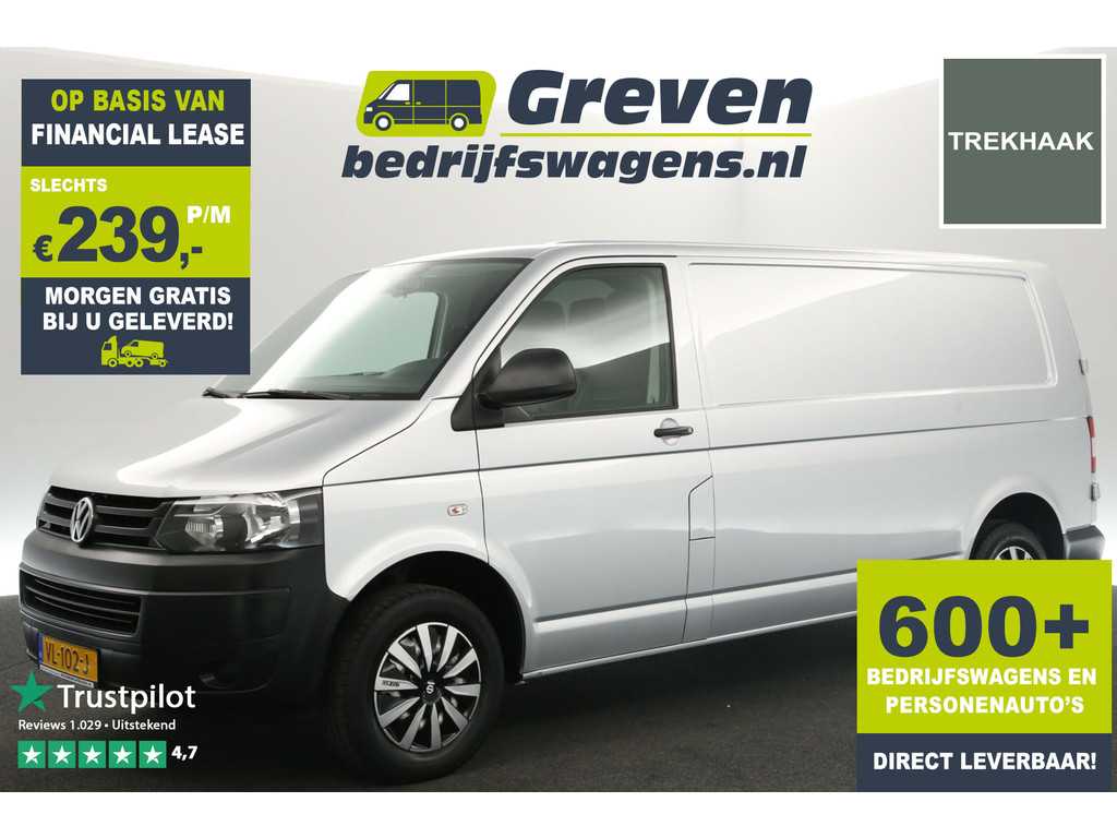 Volkswagen Transporter 2.0 TDI L2H1 Airco Cruisecontrol 3 Persoons Elektrpakket Trekhaak