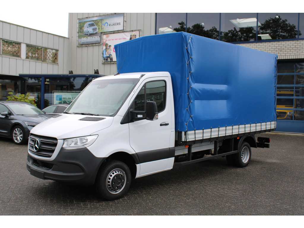 Mercedes-Benz Sprinter 517 CDI L3 RWD Huifzeil Zeilwagen 3500 kg Trekgewicht, MBUX met navigatie, Geveerde stoel