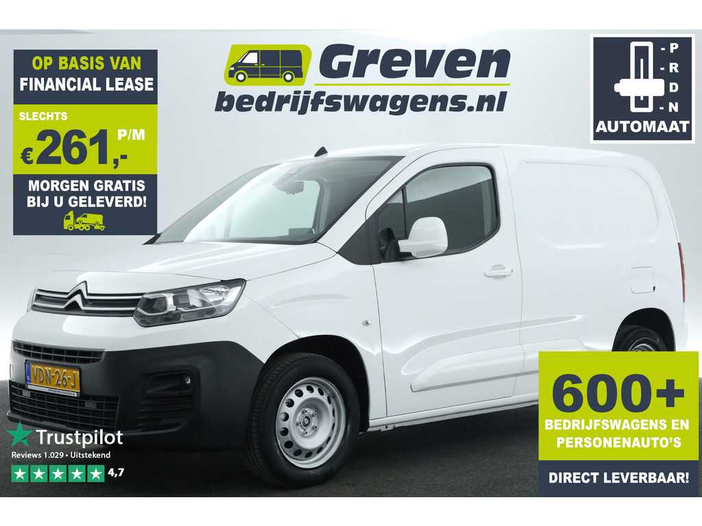 Citroën Berlingo 1.5 BlueHDI L1H1 130PK Automaat Airco Carplay Cruise 3 Persoons Navigatie PDC Elektrpakket