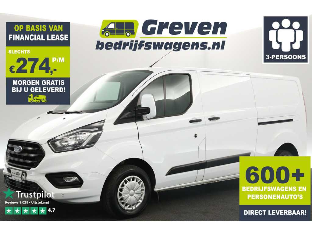 Ford Transit Custom 300 2.0 TDCI L2H1 Airco Cruise PDC 2xSchuifdeur 3 Persoons Elektrpakket Trekhaak