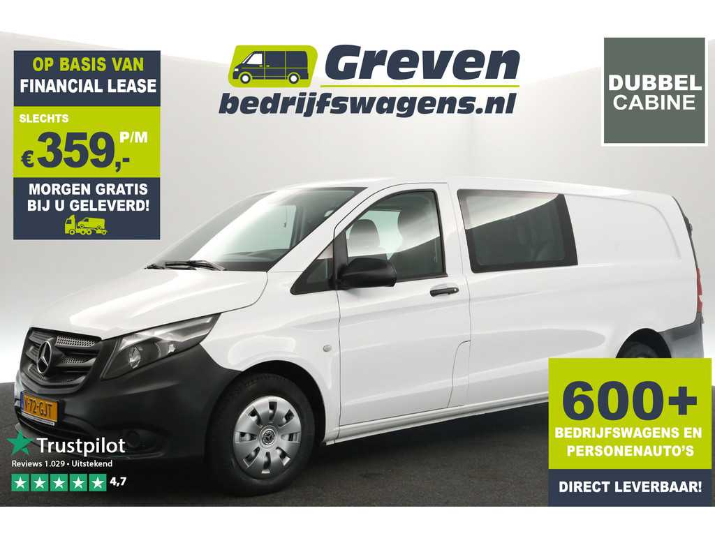 Mercedes-Benz Vito 114 CDI Extra Lang Dubbele Cabine Automaat Airco Camera Cruise Navi 6 Persoons Trekhaak