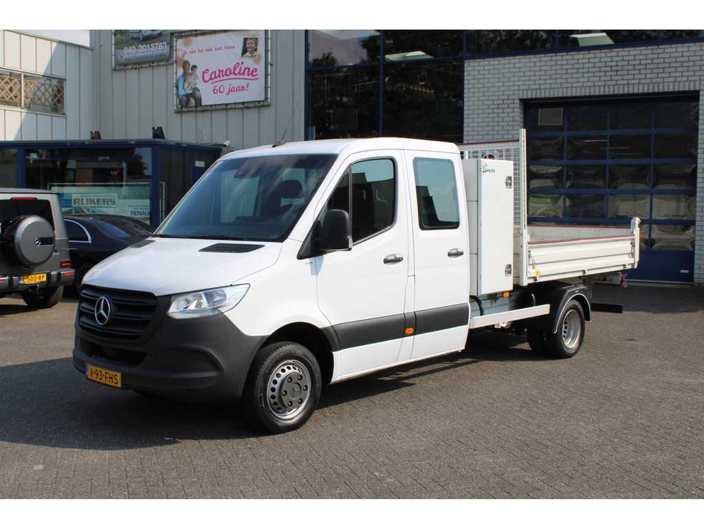 Mercedes-Benz Sprinter 514 CDI L3 DC Kipper 3500 KG trekhaak, MBUX met Apple Carplay / Android Auto