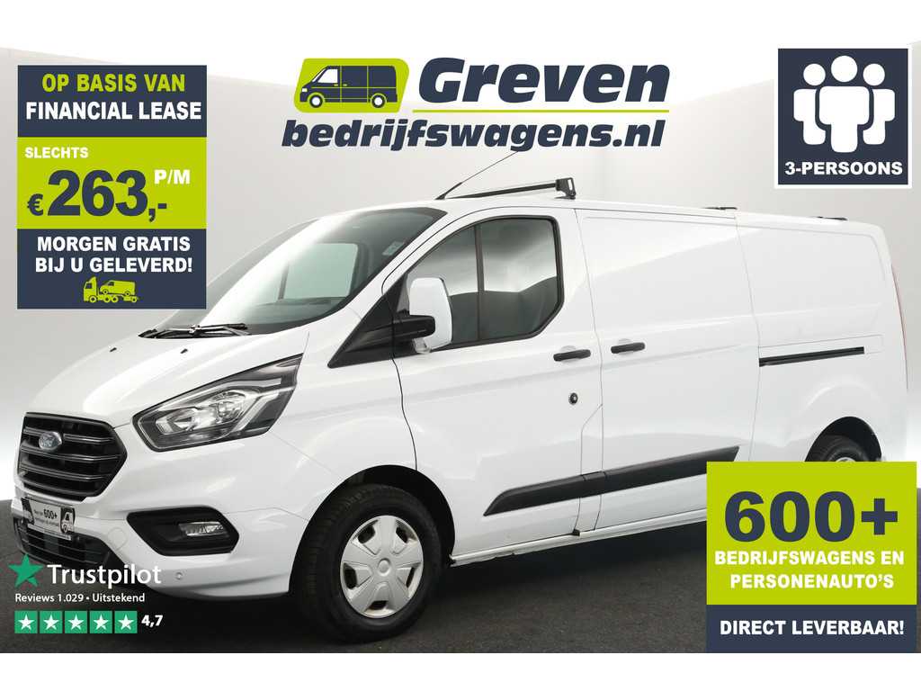 Ford Transit Custom 300 2.0 TDCI L2H1 Trend Airco 2xSchuifdeur Cruise PDC 3 Persoons LED Elektrpakket Trekhaak