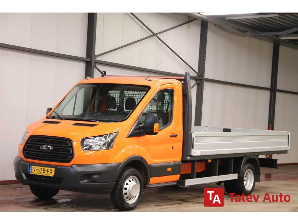 Ford Transit met nieuwe NIEUWE MOTOR OPEN LAADBAK DUBBELLUCHT TREKHAAK 2800KG