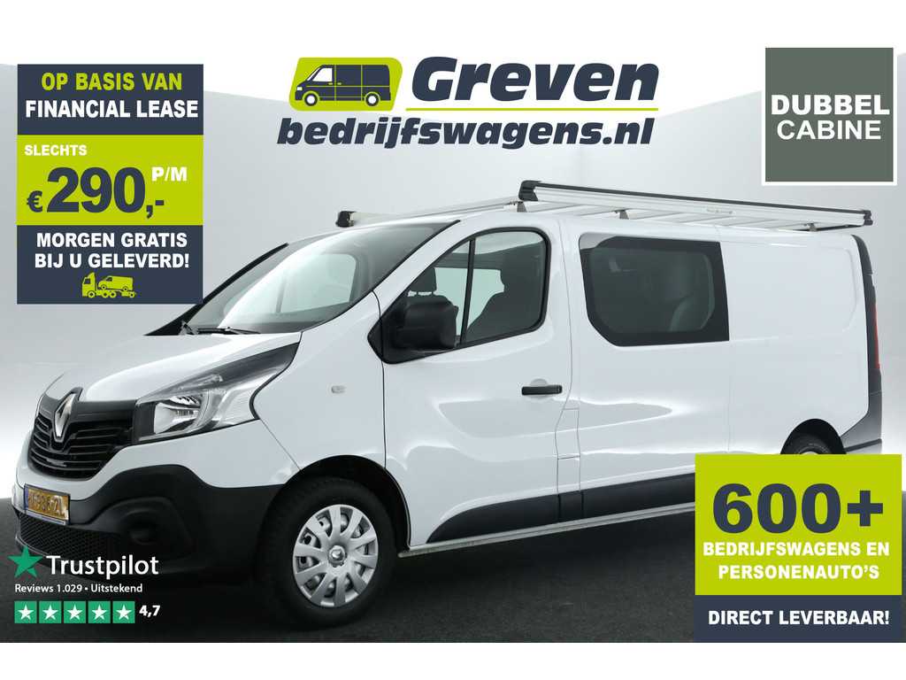 Renault Trafic 1.6 dCi T29 L2H1 Dubbele Cabine | Ex-Schildersbus | Airco Cruise Navi PDC 5 Persoons Imperiaal Trekhaak