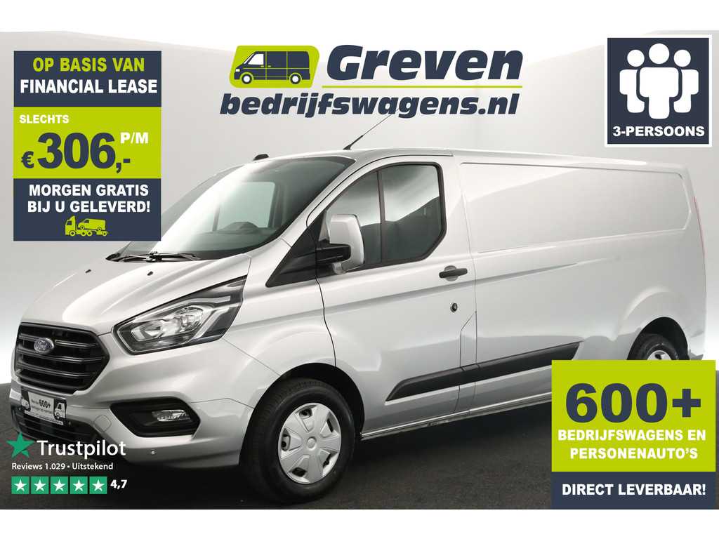 Ford Transit Custom 300 2.0 TDCI L2H1 Airco Cruise LED Parkeersensoren 3 Persoons Trekhaak