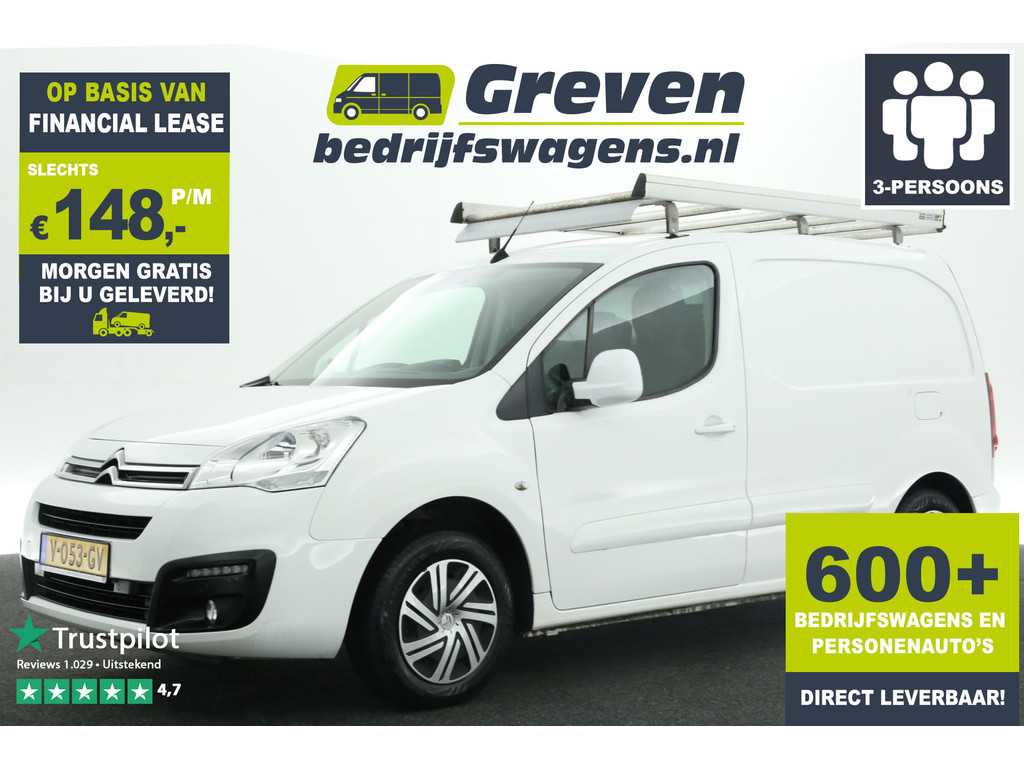 Citroën Berlingo 1.6 BlueHDI L1H1 Airco Navi Cruise PDC Kasten Imperiaal 3 Persoons Elektrpakket Schuifdeur