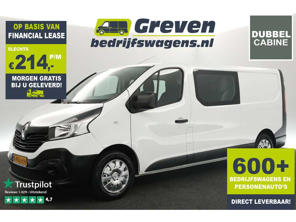 Renault Trafic 1.6 dCi T29 L2H1 Dubbele Cabine Airco Cruise PDC 6 Persoons Trekhaak