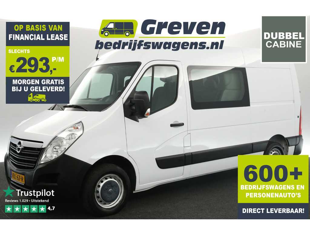 Opel Movano 2.3 CDTI BiTurbo L2H2 146PK Dubbele Cabine 5 Persoons Airco Camera Cruise Navi PDC Trekhaak