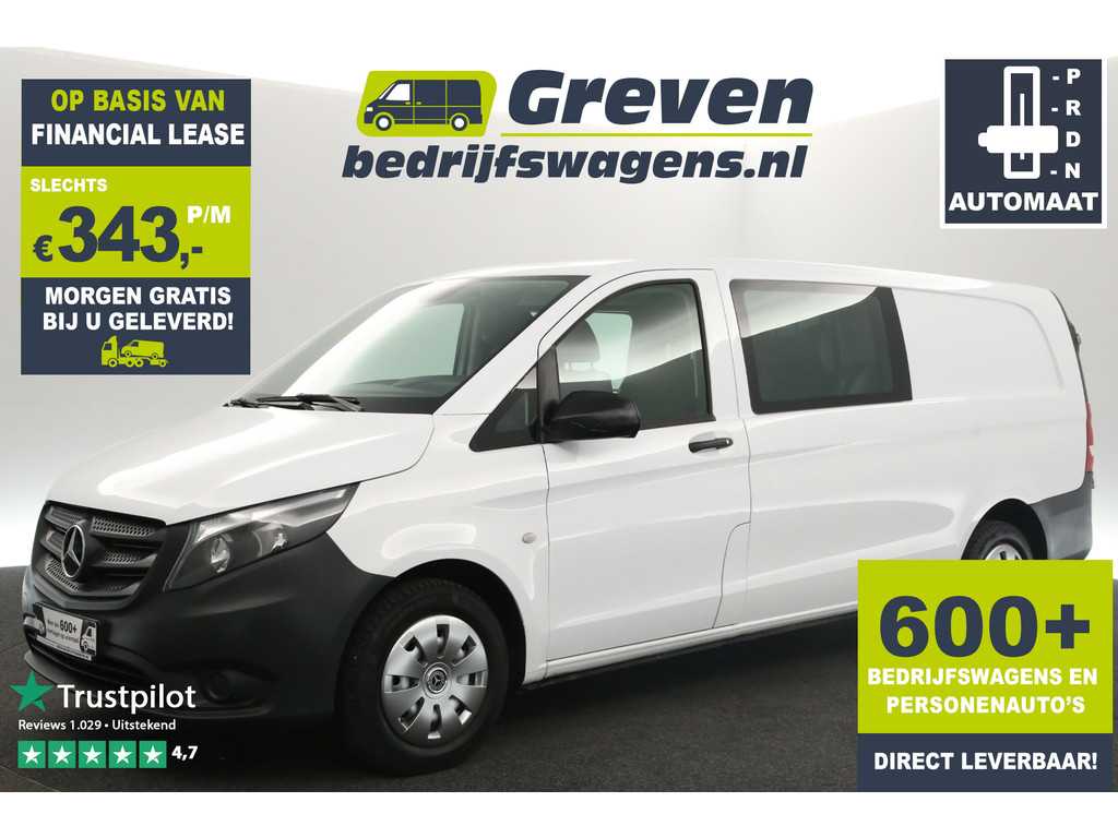 Mercedes-Benz Vito 114 CDI Extra Lang Automaat Dubbele Cabine Airco Camera Cruise Navi 6 Persoons Elektrpakket