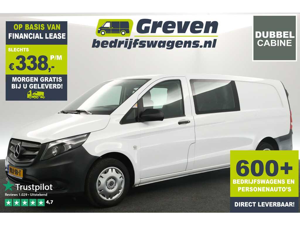Mercedes-Benz Vito 111 CDI Extra Lang Dubbele Cabine Airco Camera 5 Persoons Navi PDC Trekhaak