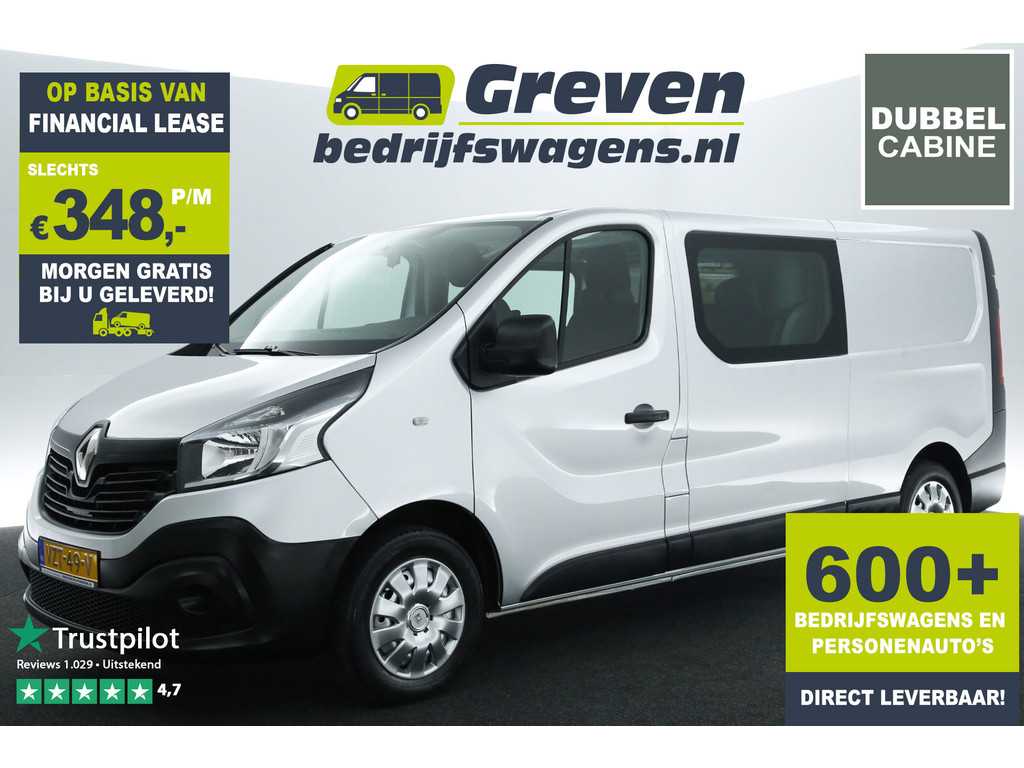 Renault Trafic 1.6 dCi T29 L2H1 Marge Dubbele Cabine Airco Cruise Navigatie PDC 5 Persoons