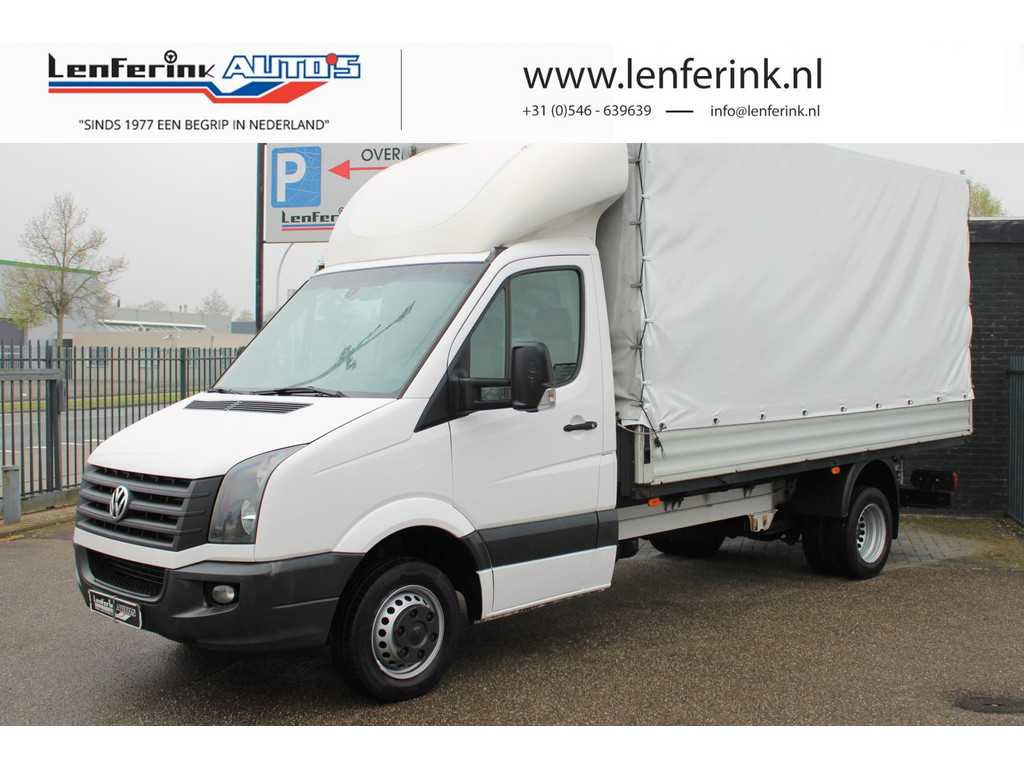 Volkswagen Crafter 2.0 TDI 163 pk Pick Up met Huif / Open Laadbak Airco, Cruise Control, Dakspoiler, 3-Zits