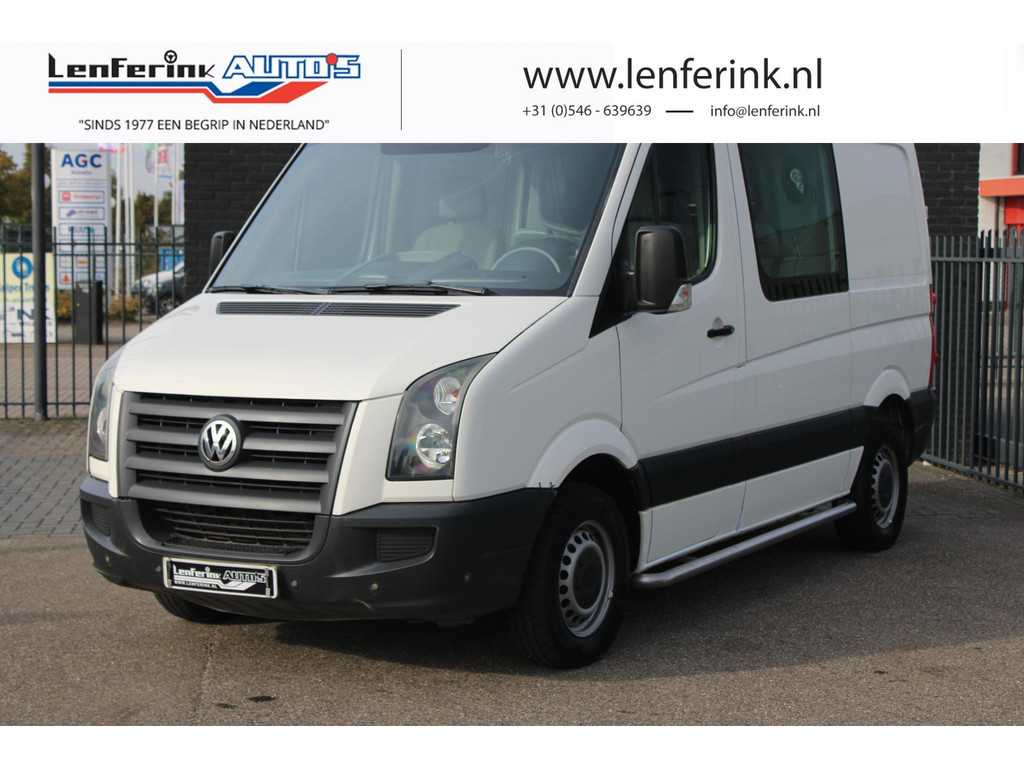 Volkswagen Crafter 2.5 TDI 136 pk Dubbel Cabine L1 Airco, Trekhaak Cruise Control, Sidebars, Youngtimer, 6-Zits