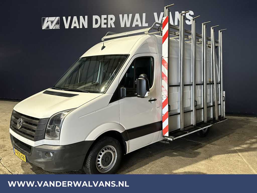 Volkswagen Crafter 2.0 TDI 140pk L2H2 Glasresteel Euro6 Airco | 2800kg Trekhaak | Imperiaal | Trap Cruisecontrol, Chauffeursstoel, bijrijdersbank