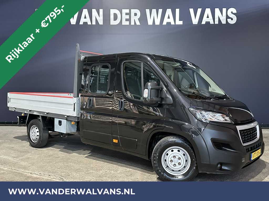 Peugeot Boxer 2.2 Blue HDi 140 pk RIJKLAAR Pick up Dubbele cabine open laadbak Euro6 Airco | 7-Zits | Bluetooth telefoonvoorbereiding