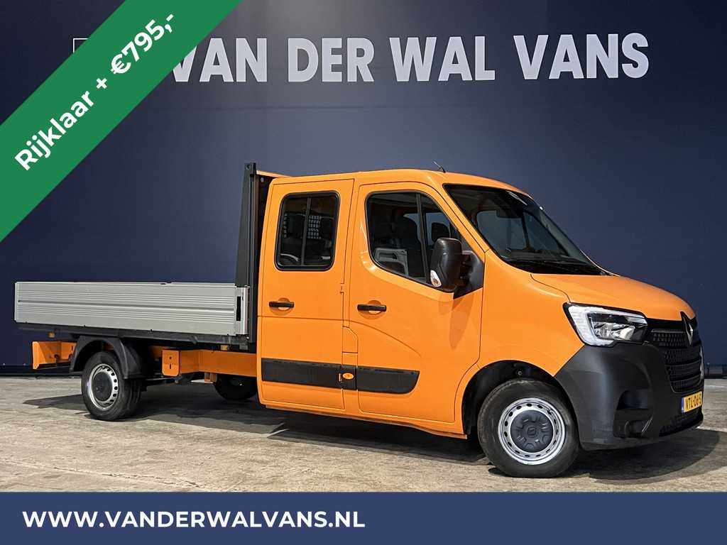 Renault Master 2.3 dCi 135pk RIJKLAAR Pick up Open laadbak Dubbele cabine Euro6 Airco | 7-Zits | 2500kg Trekhaak Bluetooth-telefoonvoorbereiding