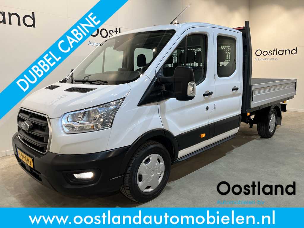 Ford Transit 2.0 TDCI L3H1 130 PK DC Dubbel Cabine Trend Open Laadbak / Euro 6 / Airco / Cruise Control / Trekhaak / CarPlay / 23.600 KM !! / BPM VRIJ !!