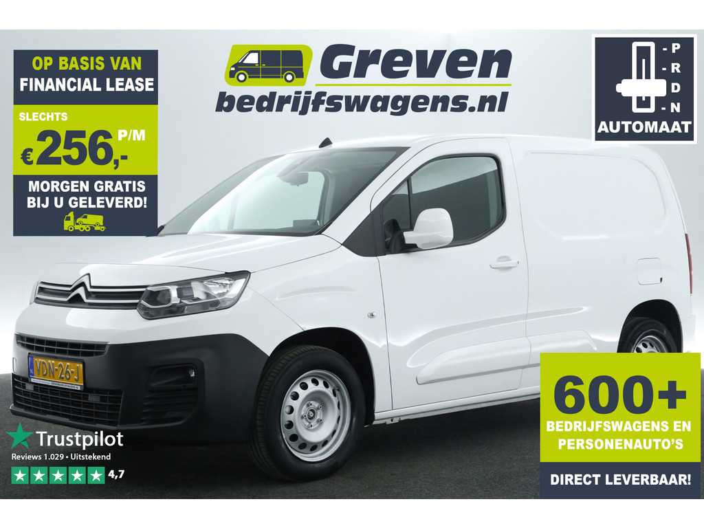 Citroën Berlingo 1.5 BlueHDI L1H1 130PK Automaat Airco Carplay Cruise 3 Persoons Navi PDC Elektrpakket Schuifdeur