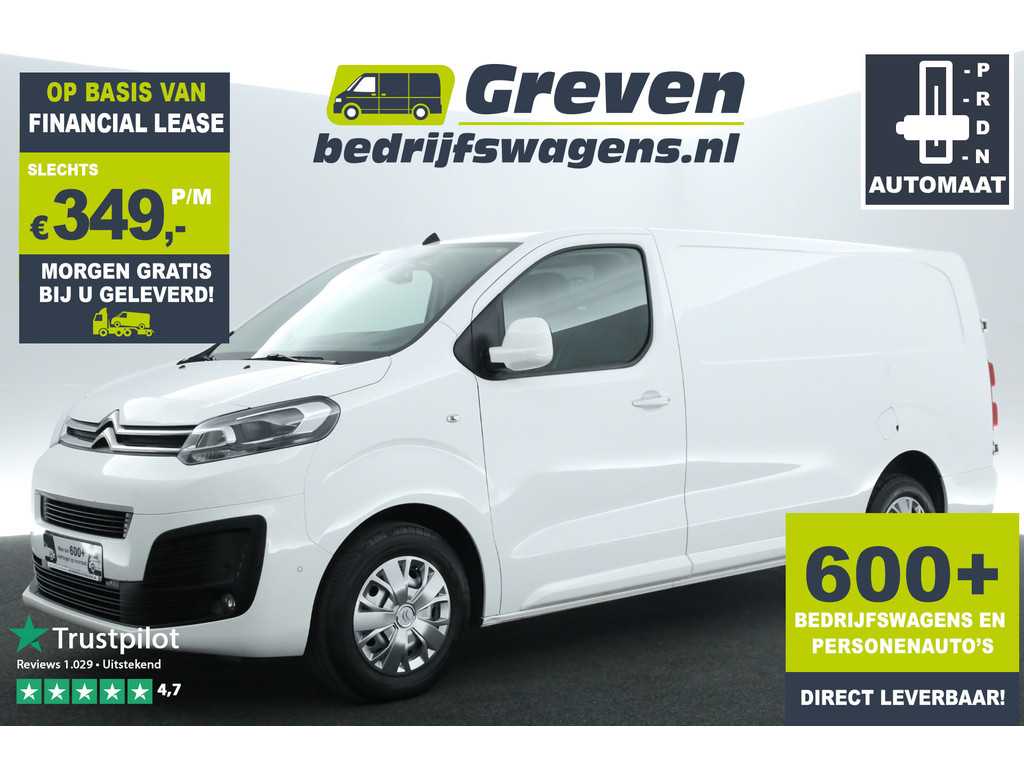 Citroën Jumpy 2.0 BlueHDI L3H1 180PK Automaat Airco Carplay Cruisecontrol Camera 3 Persoons PDC Elektrpakket