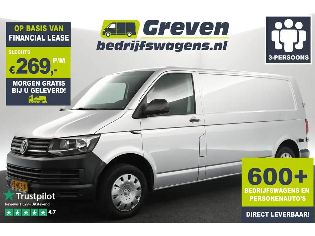 Volkswagen Transporter 2.0 TDI L2H1 140PK Airco Cruise PDC 3 Persoons Elektrpakket Schuifdeur Trekhaak