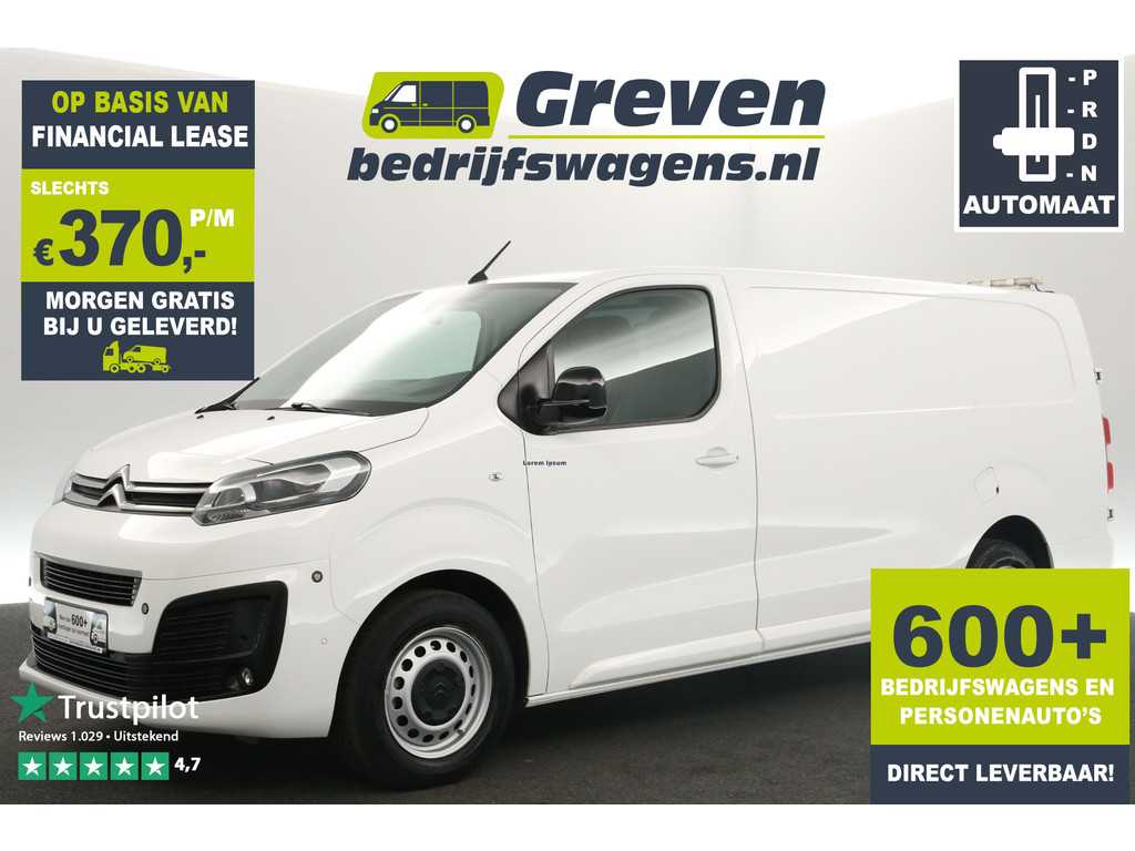 Citroën Jumpy 2.0 BlueHDI L3H1 180PK Automaat Airco Carplay Cruise Camera PDC 3 Persoons Trekhaak