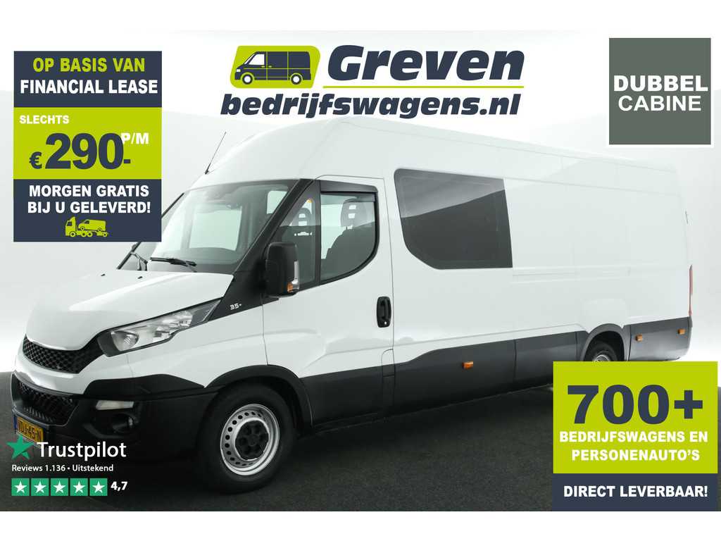 Iveco Daily 35S13V 2.3 410 L4H2 3500kg Trekgew. Dubbele Cabine Airco Cruise Navi 6 Persoons Trekhaak