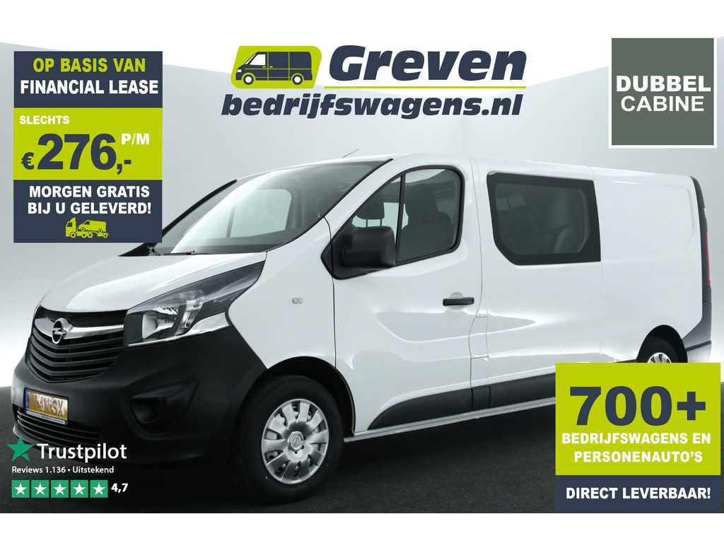 Opel Vivaro 1.6 CDTI L2H1 Dubbele Cabine Airco Cruise 6 Persoons Elektrpakket LED