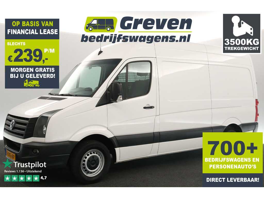 Volkswagen Crafter 35 2.0 TDI L2H2 3500kg Trekgew. Airco Kasten Cruisecontrol Inrichting Elektrpakket Treeplank