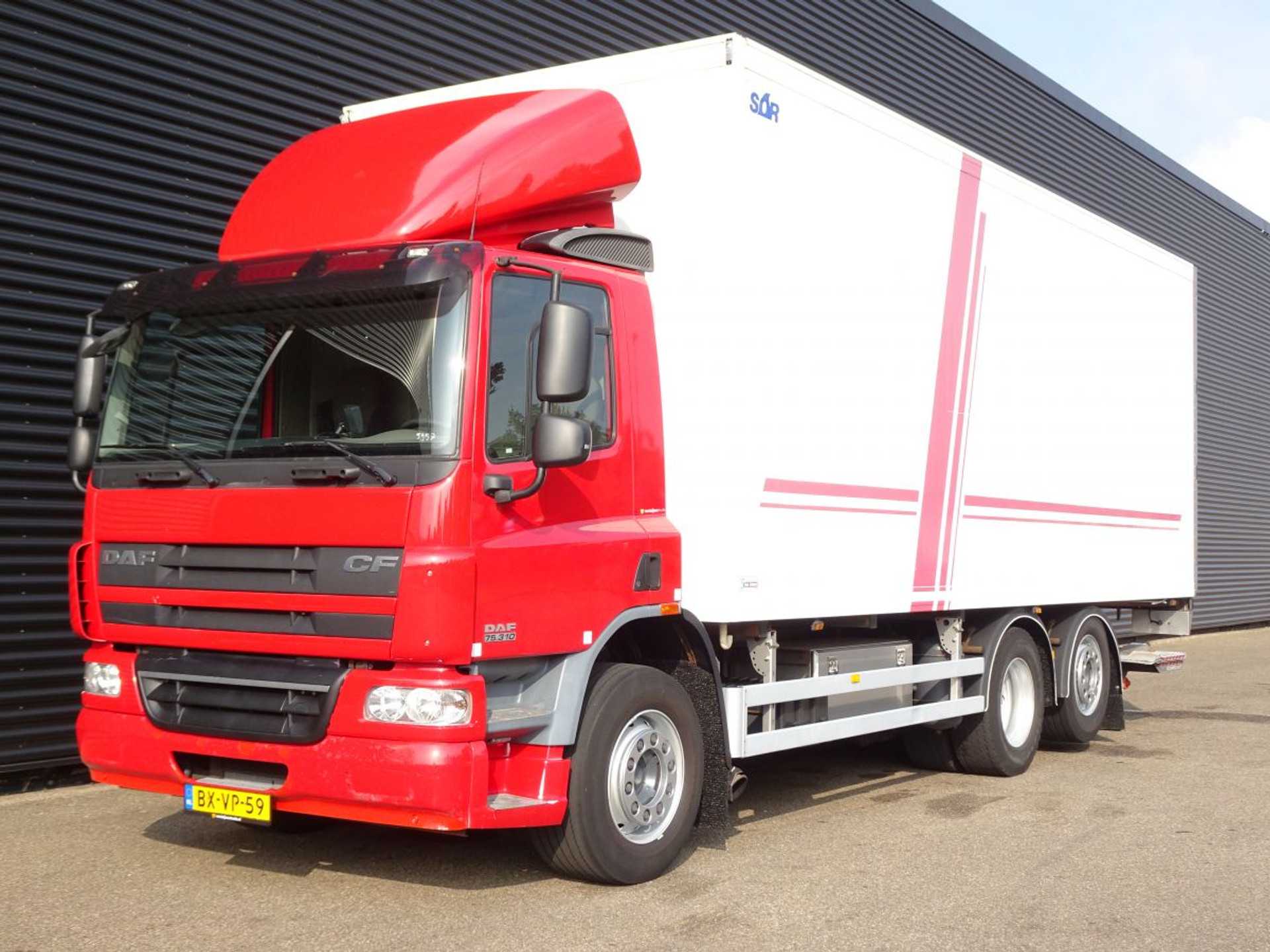 DAF CF 75.310 / 6x2*4 / ISOLATED CLOSED BOX / TAIL LIFT