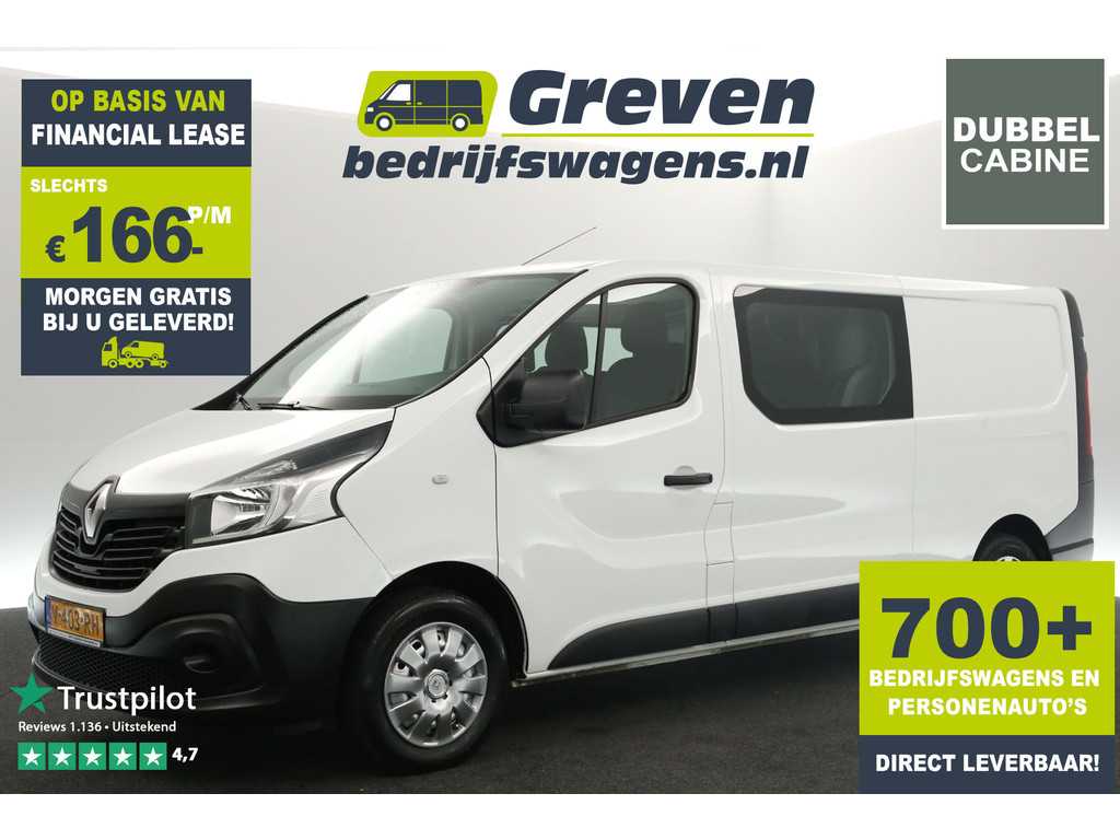 Renault Trafic 1.6 dCi T29 L2H1 Dubbele Cabine Airco Cruise Parkeersensoren 6 Persoons Trekhaak